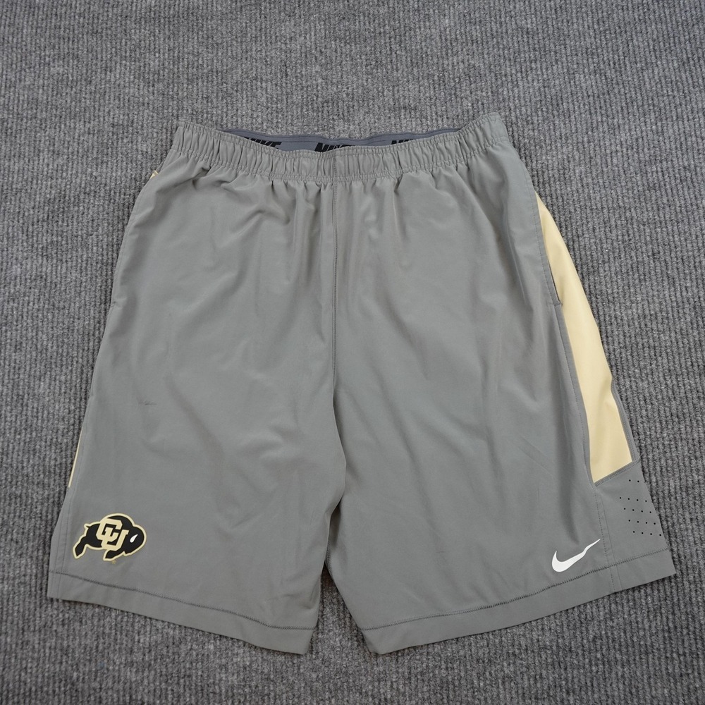 Colorado Buffaloes Shorts Mens 2XL Gray NCAA Basketball Nike Athletic Perforated